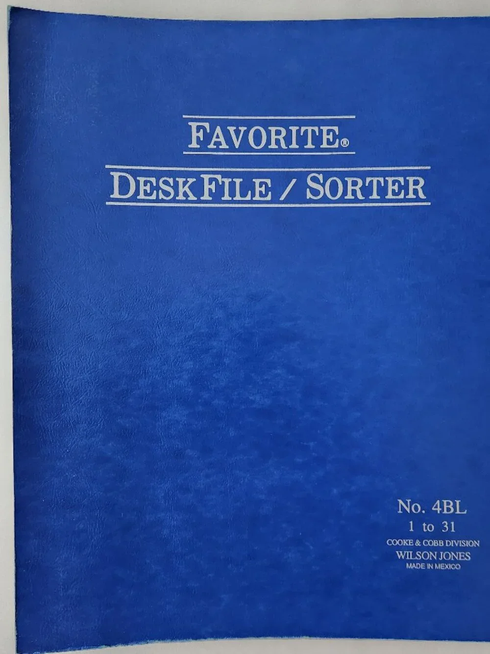 Favorite DeskFile/Sorter No.4BL 1-31 Cooke & Cobb Wilson Jones